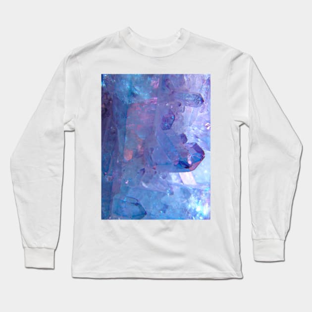 Light Purple Crystal Geode Long Sleeve T-Shirt by NewburyBoutique